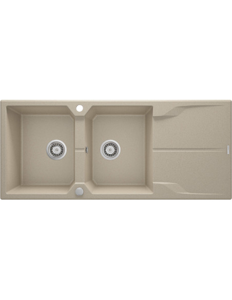 Deante Andante Granīta izlietne, 2-bļoda ar noteku ZQN_7213