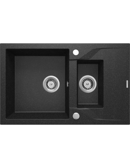 Deante Andante Granīts izlietne, 1,5 bļoda ar noteku ZQN_2513