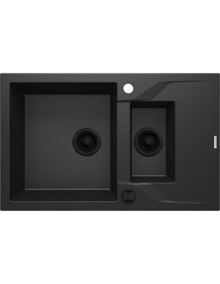 Deante Andante Granīta izlietne, 1,5 bļoda ar noteku ZQN_G513