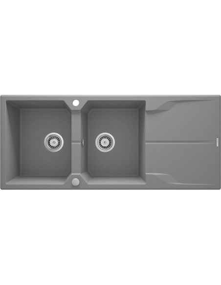 Deante Andante Granīta izlietne, 2-bļoda ar noteku ZQN_S213