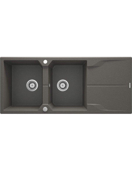 Deante Andante Granīta izlietne, 2-bļoda ar noteku ZQN_T213