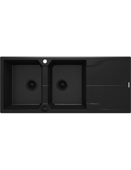 Deante Andante Granīta izlietne, 2-bļoda ar noteku ZQN_N213