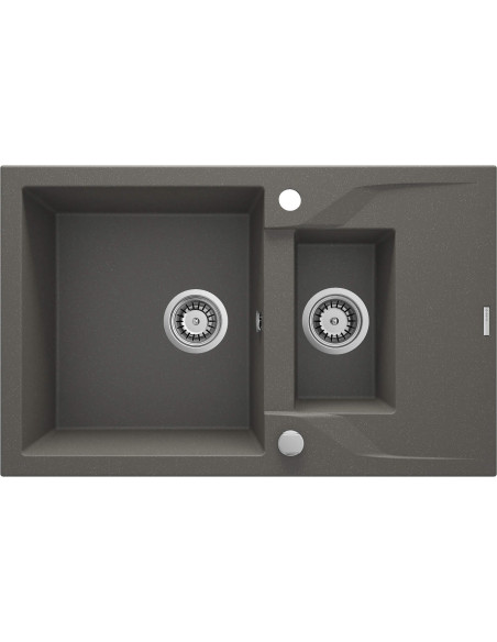 Deante Andante granīta izlietne, 1,5-bļoda ar noteci ZQN_T513