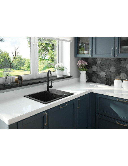 Deante Andante Granīta izlietne, 1 bļoda ar noteku ZQN_G11A