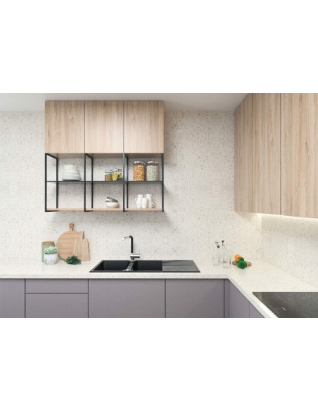 Deante Andante Granīta izlietne, 2-bļoda ar noteci ZQN_G213