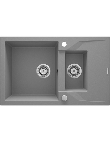 Deante Andante Granīta izlietne, 1,5 bļoda ar noteku ZQN_S513