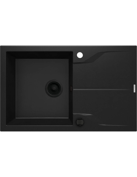 Deante Andante Flush granīta izlietne, 1 bļoda ar notecinātāju - iebūvējama ZQN_N11F