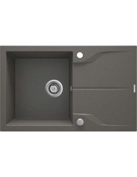 Deante Andante Flush granīta izlietne, 1 bļoda ar notecinātāju - iebūvējama ZQN_T11F