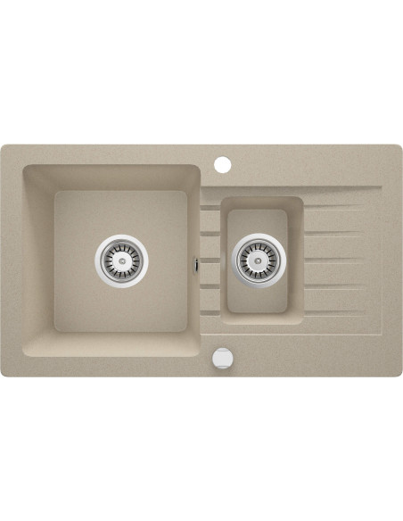 Deante Zorba Granīta izlietne, 1,5 bļoda ar noteku ZQZ_7513