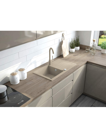 Deante Zorba Granīta izlietne, 1 bļoda ar noteku ZQZ_7113