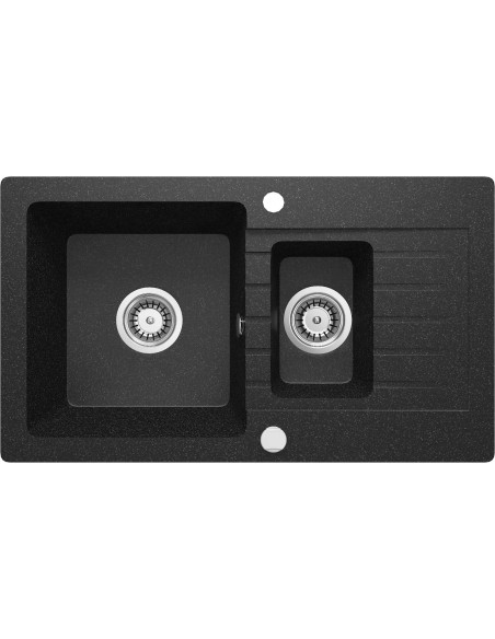 Deante Zorba Granīta izlietne, 1,5 bļoda ar noteku ZQZ_2513