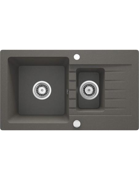 Deante Zorba Granīta izlietne, 1,5 bļoda ar noteku ZQZ_T513