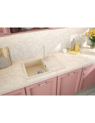 Deante Leda granīta izlietne, 1 bļoda ar notecinājumu ZRD_5113