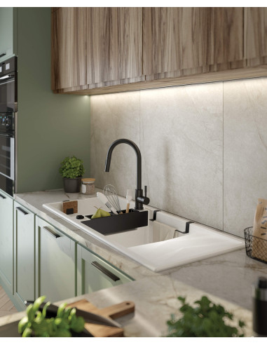 Deante Magnetic Magnetic granīta izlietne, 1 bļoda ar notecinājumu ZRM_A113