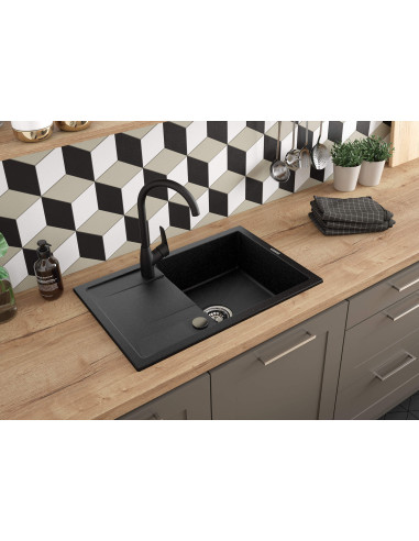 Deante Corio Granīta izlietne, 1-bļoda ar notekas sistēma ZRC_2113