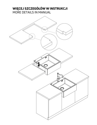 Deante Eridan Granīta izlietne, 1 bļoda ZQE_N10K