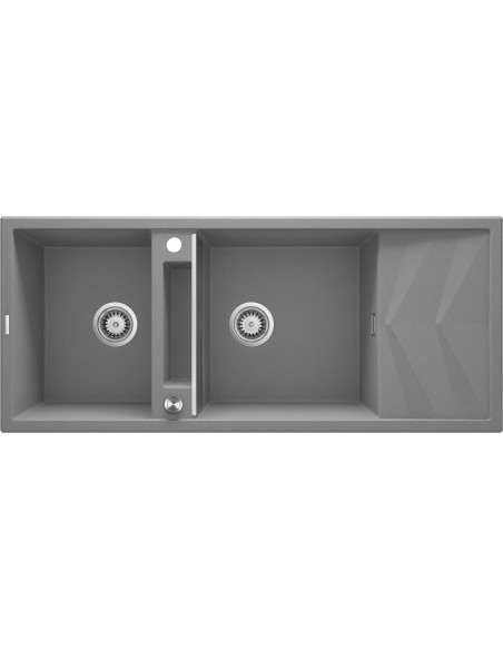 Deante Magnetic Magnētiskā granīta izlietne, 2-bļoda ar noteci ZRM_S213