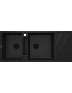 Deante Magnetic Magnētiskā granīta izlietne, 2-bļoda ar noteci ZRM_N213