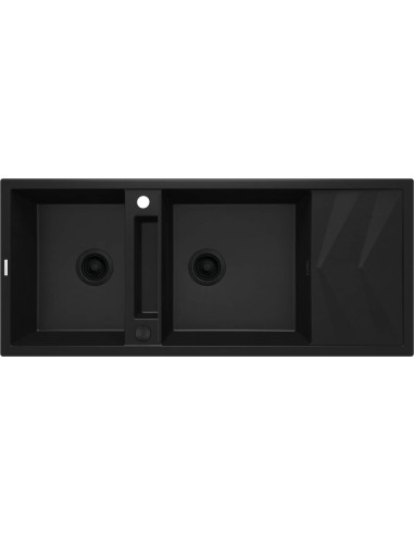 Deante Magnetic Magnētiskā granīta izlietne, 2-bļoda ar noteci ZRM_N213