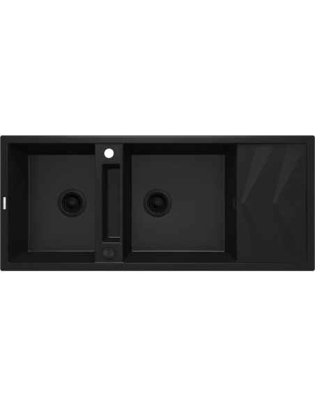 Deante Magnetic Magnētiskā granīta izlietne, 2-bļoda ar noteci ZRM_N213