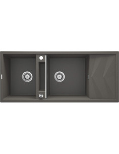 Deante Magnetic Magnētiskā granīta izlietne, 2-bļoda ar noteci ZRM_T213