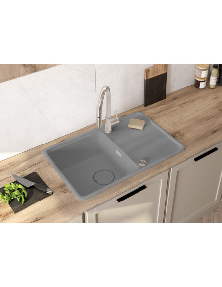 Deante Momi Granīta izlietne, 1 bļoda ar noteku ZKM_S113