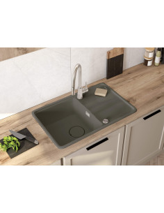 Deante Momi Granīta izlietne, 1 bļoda ar noteku ZKM_T113 2