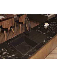 Deante Momi Granīta izlietne, 1 bļoda ar noteku ZKM_T11A 2