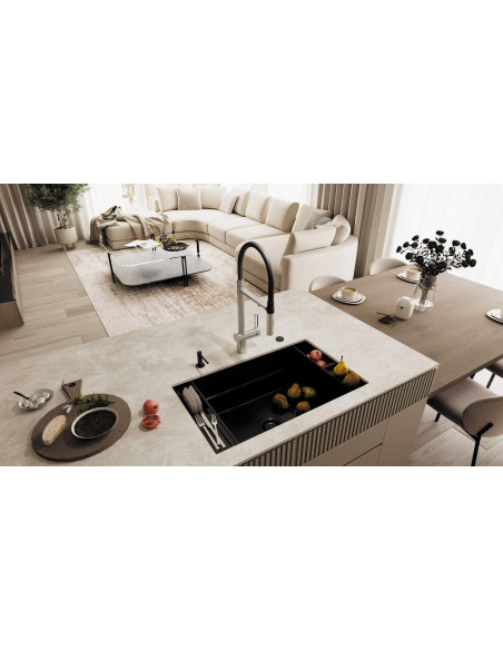 Deante Magnetic Magnetic granīta izlietne, 1 bļoda ZRM_N10B