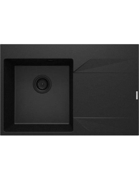 Deante Evora granīta izlietne, 1 bļoda ar notecinājumu - labajā pusē ZQJ_G11P