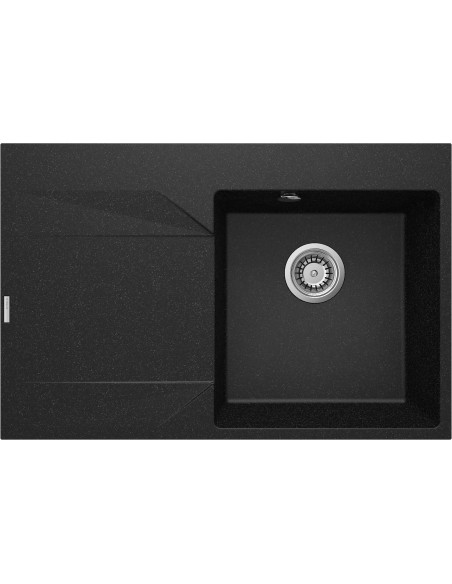 Deante Evora granīta izlietne, 1 bļoda ar notecinājumu - kreisajā pusē ZQJ_211L