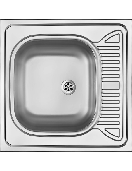 Deante Tango Tērauda izlietne, 1 bļoda ar notecināšanas sistēmu - uzliekama ZE6_0140