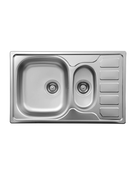 Deante Soul Steel izlietne, 1,5 bļoda ar drenāžu ZEO_3513