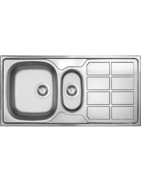 Deante Soul tērauda izlietne, 1,5 bļoda ar noteku ZEO_351A