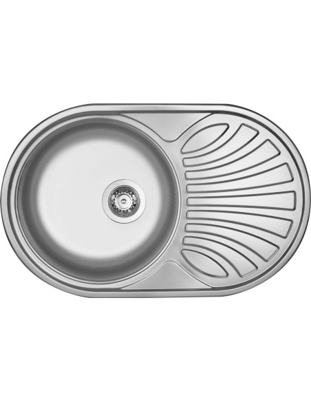 Deante Twist tērauda izlietne, 1 bļoda ar noteci ZEU_011B