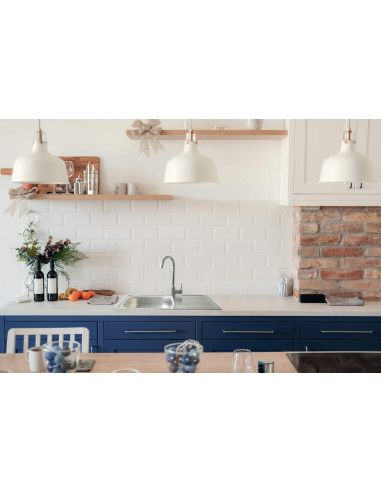 Deante Legato Steel izlietne, 1 bļoda ar noteku - 2" notekas ZEL_0110