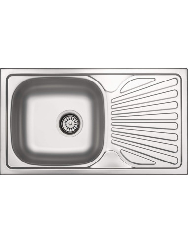 Deante Legato Steel izlietne, 1 bļoda ar noteku - 2" notekas ZEL_3110