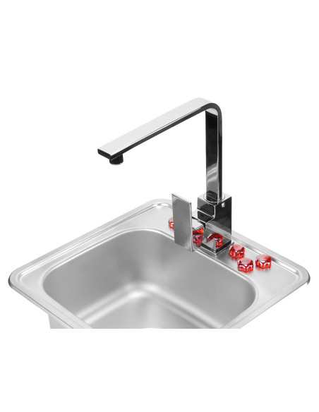 Deante Techno tērauda izlietne, 2 bļodas ar notecinātāju ZEU_3210