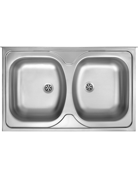 Deante Tango tērauda izlietne, 2 bļodas - uzliekama ZM5_020N