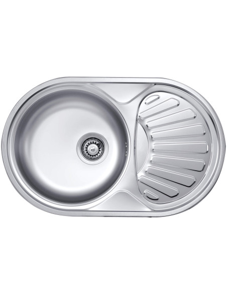 Deante Twist tērauda izlietne, 1 bļoda ar notecinājumu ZEU_311B