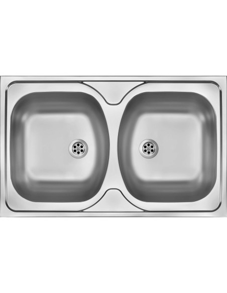 Deante Tango tērauda izlietne, 2 bļodas - uzliekama ZM5_3200