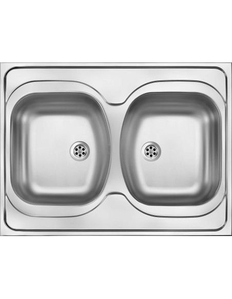 Deante Tango tērauda izlietne, 2 bļodas - uzliekama ZM6_3200