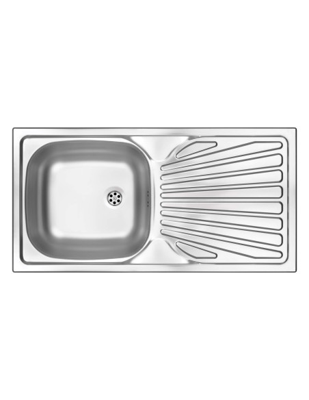 Deante Techno tērauda izlietne, 1 bļoda ar notecinājumu ZMU_011B