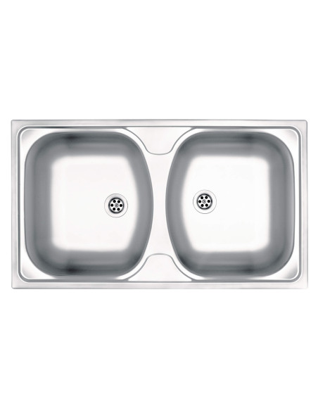 Deante Techno Steel izlietne, 2-bļodas ZMU_3200