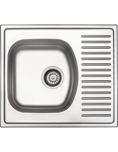 Deante Techno Steel izlietne, 1-bļoda ar noteci ZMU_0113