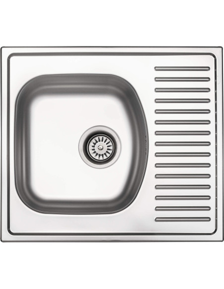 Deante Techno Steel izlietne, 1-bļoda ar noteci ZMU_0113 Deante Techno Steel izlietne, 1-bļoda ar noteci ZMU_0113