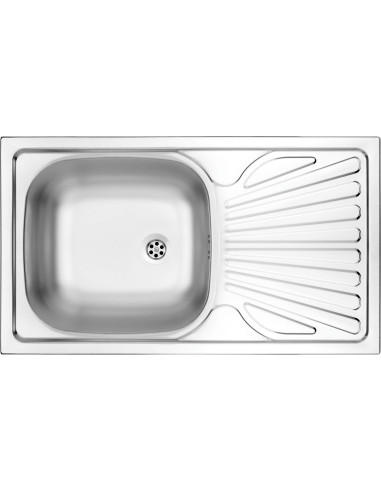 Deante Techno Steel izlietne, 1-bļoda ar noteci ZMU_3110