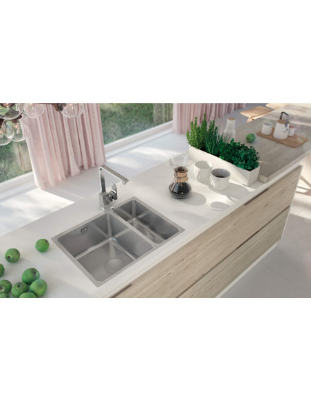 Deante Egeria Tērauda izlietne, 1,5 bļoda, zem stiprinājuma ZPE_050C