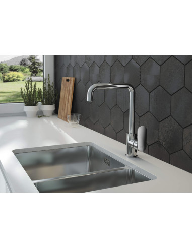 Deante Egeria Tērauda izlietne, 1,5 bļoda, zem stiprinājuma ZPE_050C