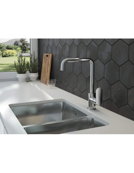 Deante Egeria Tērauda izlietne, 1,5 bļoda, zem stiprinājuma ZPE_050C